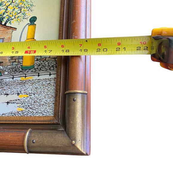 H. Hargrove Serigraph Oil Painting on Canvas Antique Car, General Store – Framed - Picture 6 of 16